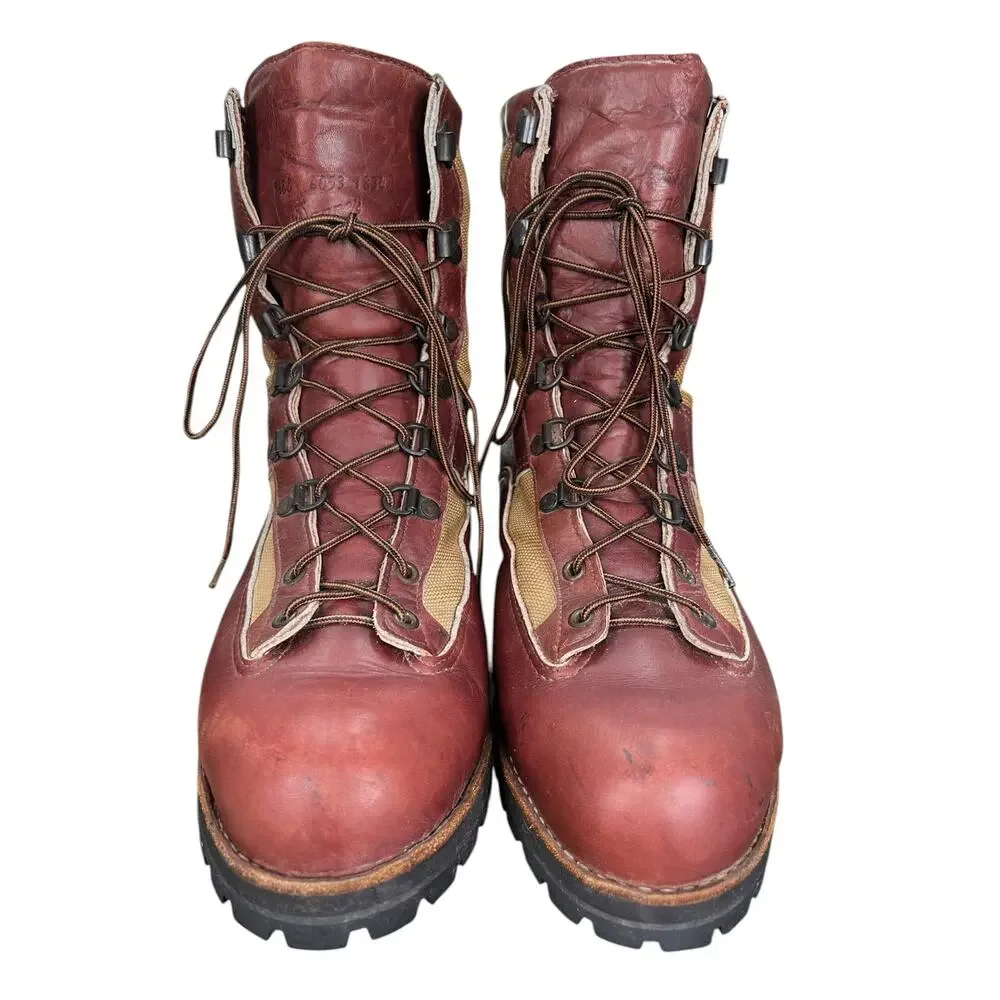 Vintage Danner Sierra Gore-Tex Burgundy Tan Hiking Boot Size 9.5 EE